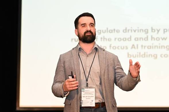 Micah Gaudet speaking