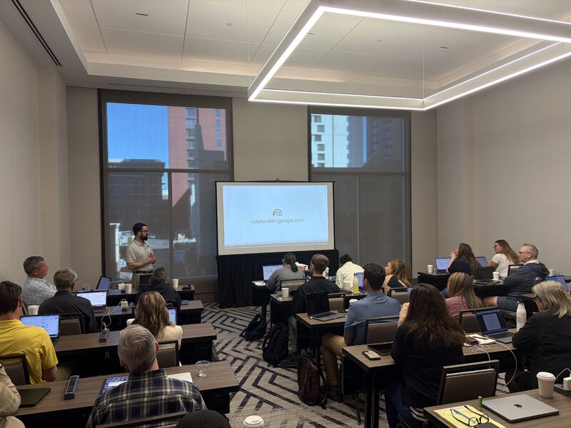 Micah Gaudet leading AI training session
